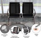 kinbor Waiting Room Chairs - Black Waiting Room Bench Set of 2, Office Guest Reception Chairs with Back, Lobby Bench Seat for Offices Airports Clinics Salons