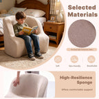 Kids Bean Bag Chair, Toddler Couch with Storage Pocket, Soft Foam Baby Lounger for Playroom, Space-Saving Floor Chair for Boys & Girls (Child's Chair)