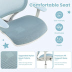 Costzon Kids Desk Chair, Height Adjustable Children Study Computer Chair with Armrests, Sit-Brake Casters, Swivel Mesh Task Chair for Boys Girls Teens Students, Kids Chair for Home, Office, School