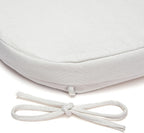SQUARE MOON Chair Cushions for Dining Chairs, High Resilience Foam Dining Room Chair Pads, Kitchen Seat Cushions with Ties, Machine Washable, 17" x 16" x 2", 6/Pack, White