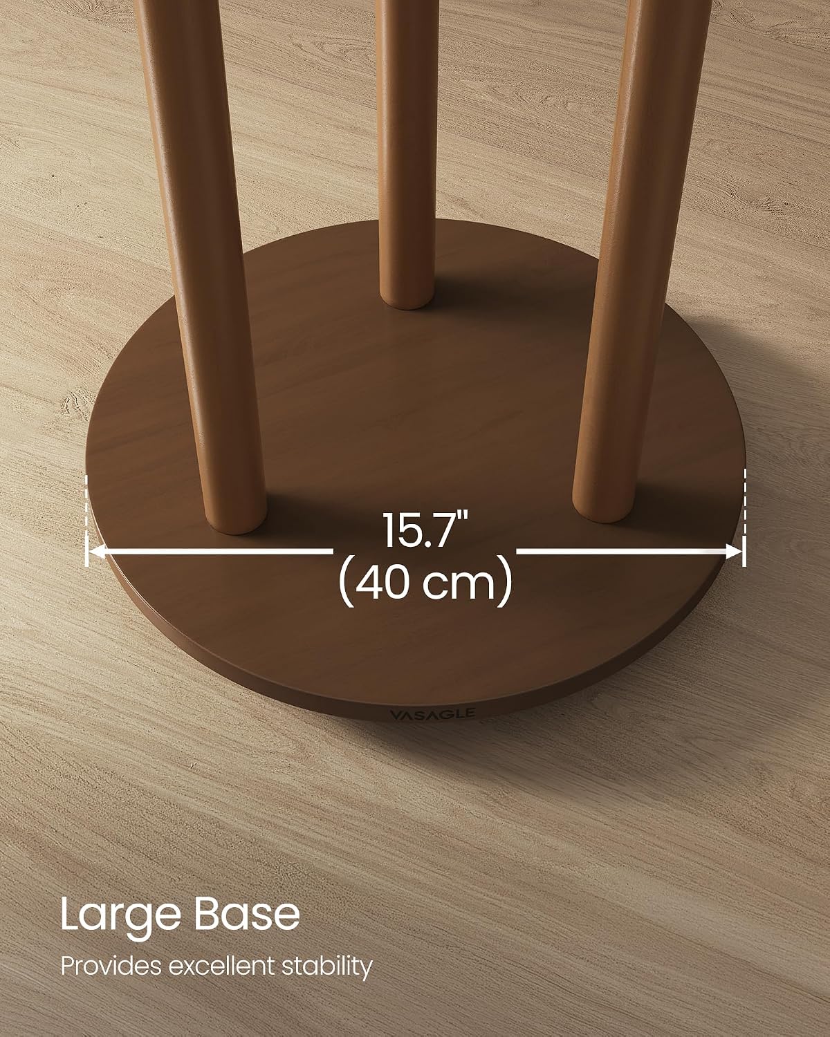VASAGLE Freestanding Coat Rack Stand, Coat Tree with 11 Hooks, 3 Shelves, 4 Removable 360° Swivel Wheels, Wooden Hooks and Poles, for Entryway, Bedroom, Living Room, Walnut Brown URCR023K01