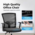 MAISON ARTS Mesh Office Chair Ergonomic Home Desk Chair Mid-Back Computer Task Chair with Breathable Mesh and Adjustable Armrests for Home Office