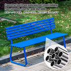 Outdoor Benches Weatherproof, Porch Benches Outdoor, It Features Strong Load Bearing Capacity and is Suitable for Porches, Lawns, Gardens, and Courtyards.(Blue,with Backrest)