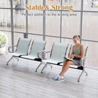 Reception Chairs Waiting Room Chair - Set of 2 Lobby Furniture with Arms Reception Bench for Airport Office Business Bank Hospital (2-Seat)