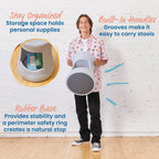 ECR4Kids Active Storage Wobble Stool, 18in Seat Height, Childrens Furniture, Light Grey