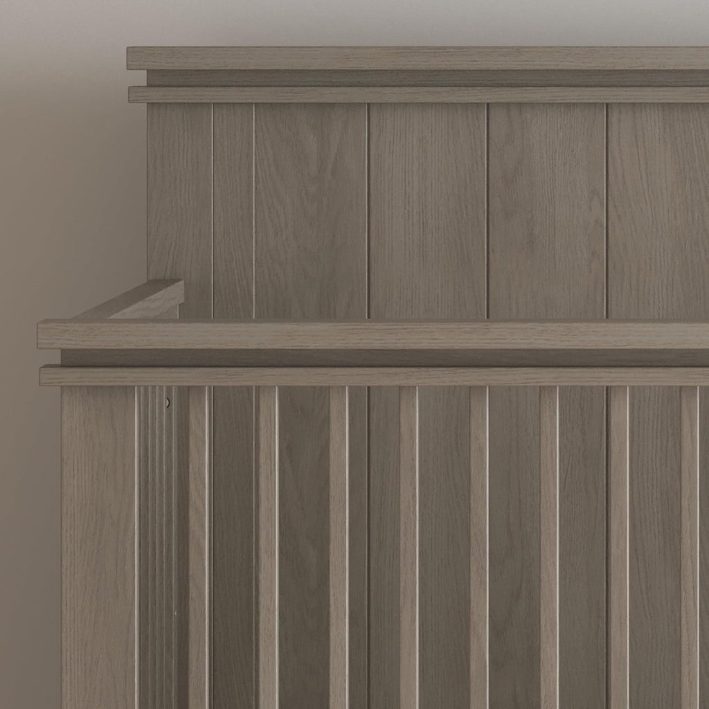 Child Craft Denman Crib, Dresser, Chest, and Nightstand 4-Piece Nursery Set, Grows with Your Baby (Crescent Gray)