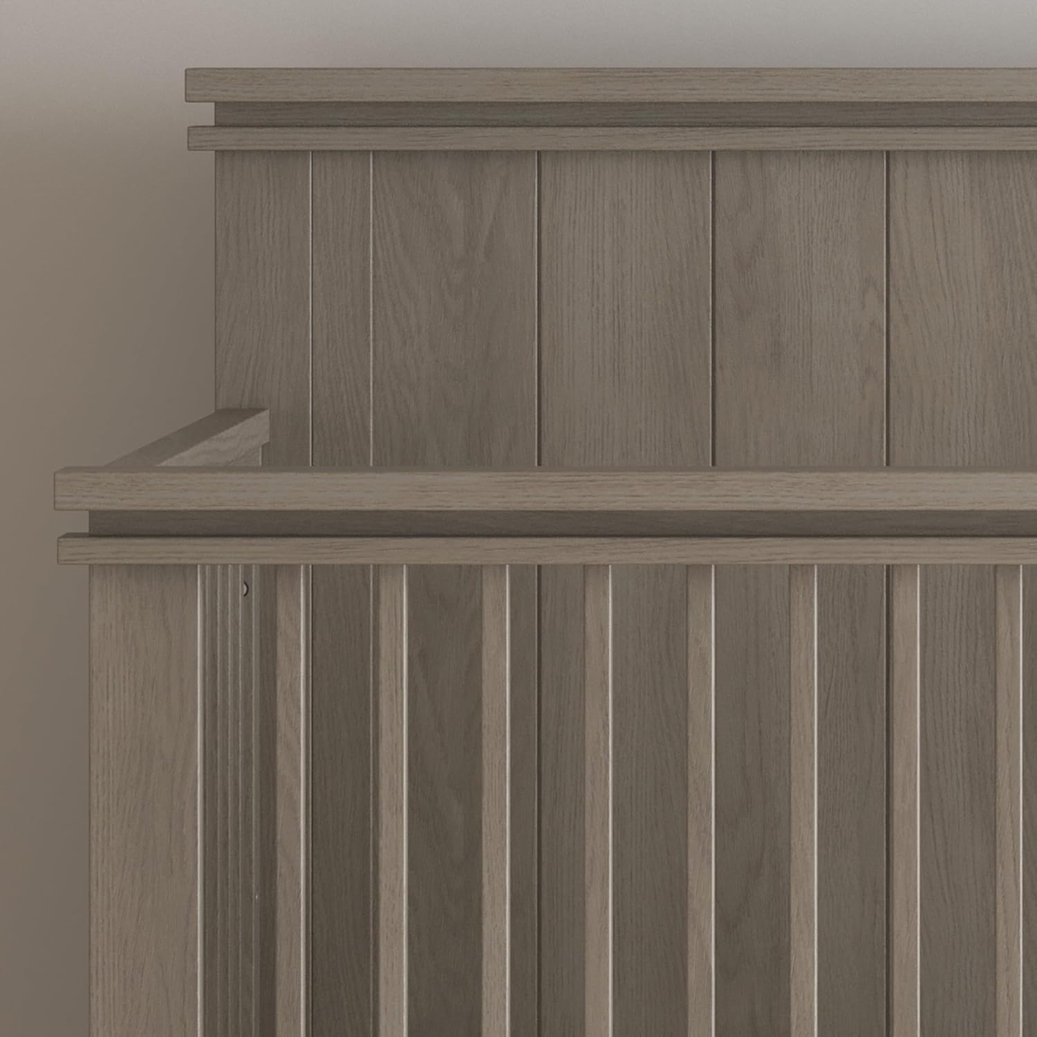Child Craft Denman Crib, Dresser, Chest, and Nightstand 4-Piece Nursery Set, Grows with Your Baby (Crescent Gray)