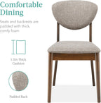 Best Choice Products 5-Piece Dining Set, Compact Mid-Century Modern Table & Chair Set for Home, Apartment w/ 4 Chairs, Padded Seats & Backrests, Wooden Frame - Walnut/Light Gray