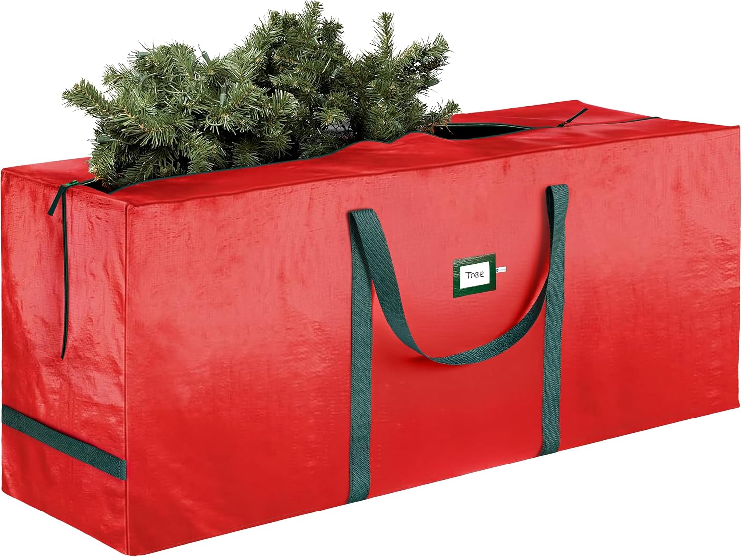 Heavy Duty Moving Bag 7.5 Ft - Christmas Tree Bag Red - Xmas Tree Storage Bag Holds 7.5 Ft Christmas Tree Storage For All Year Round Christmas Storage