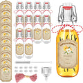 10 Pack Swing Top Glass Vanilla Extract Bottles 8 oz with Lids, Vanilla Extract Labels and Funnel, Glass Boston Bottles for Syrup Gift, Flip Top Jars