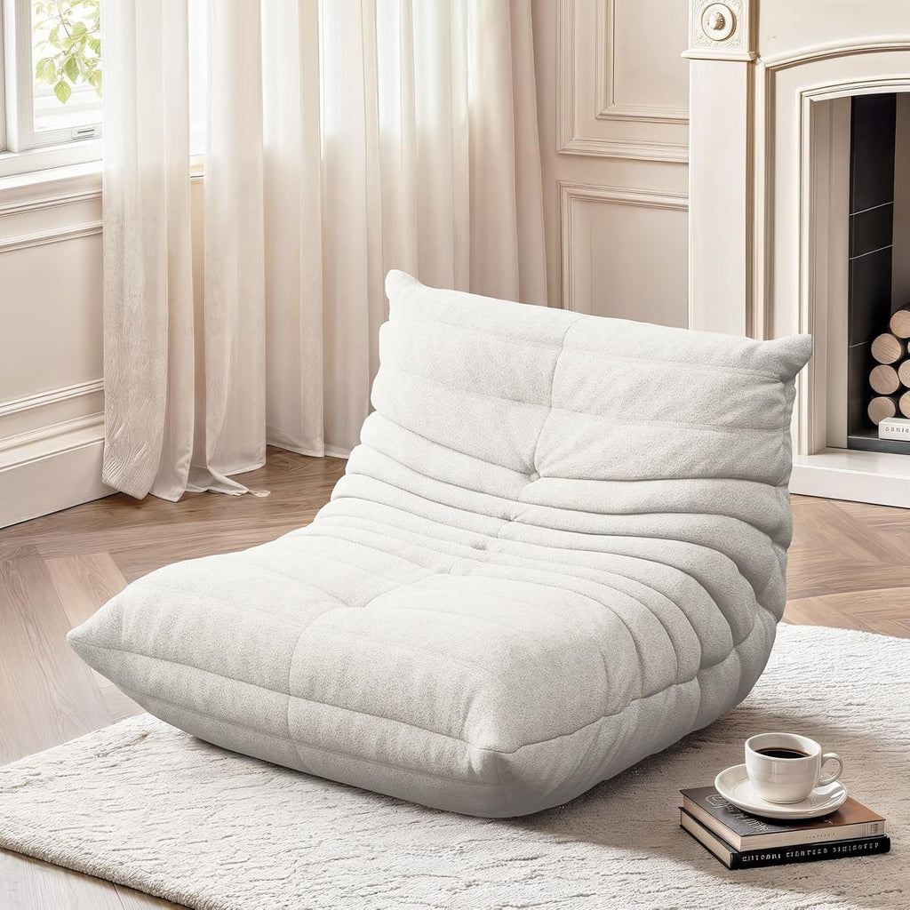 Bean Bag Chair for Adults, Fireside Togo Chair, BeanBag Chairs for Teens with High-Resilience Memory Foam, Non-Slip Base Compression Floor Lounge Sofa for Living Room, Bedroom