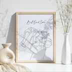 NudoHome Personalized Custom Line Portrait – Minimalist Hand-Drawn Illustration from Your Photo | Gift for Mother’s Day, Father’s Day, Birthdays, and Christmas, gift