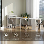 Transformer Dining Table, Extendable Console to Dining Table for 9, Folding Space Saving Dining Room Table Multipurpose Use, White