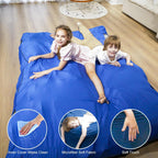 Bean Bag Chair and Sensory Crash Pad, Convertible Beanbag Folds from Lazy Chair to Floor Sensory Crash Pad, Giant Lazy Sofa Chairs with Memory Foam Filling, Machine Washable