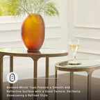 Signature Design by Ashley Irmaleigh Classic Nesting Accent Table Set with Mirrored Tabletops, Set of 2, Metallic