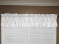 Zen Creative Designs Cotton Eyelet Scalloped Bottom Edge Window Valance Home Décor Bedroom Nursery Kitchen Window (58" Wide x 32" Long, White)
