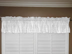 Zen Creative Designs Cotton Eyelet Scalloped Bottom Edge Window Valance Home Décor Bedroom Nursery Kitchen Window (58" Wide x 32" Long, White)
