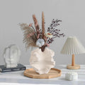 Konstera Large Ceramic Coral Vase Decor, Unique Flower Vase for Bathroom Counter, Boho Vase for Mantle, Living Room, Entry Way Table Home Decor