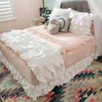 Ruffled Bed Runner Soft 600TC Egyptian Cotton 1 Piece Ruffled Bed Runner King Size (102" x 18") Decorative Bed Scarf [White Solid]