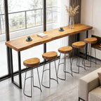 78.7in Bar Table,Solid Wood Narrow Counter Height Table, Industrial Kitchen Dining Table, for Coffee Shop, Living Room, Party Room, Small Space, Pub (78.7 * 17.71 * 41.3in)