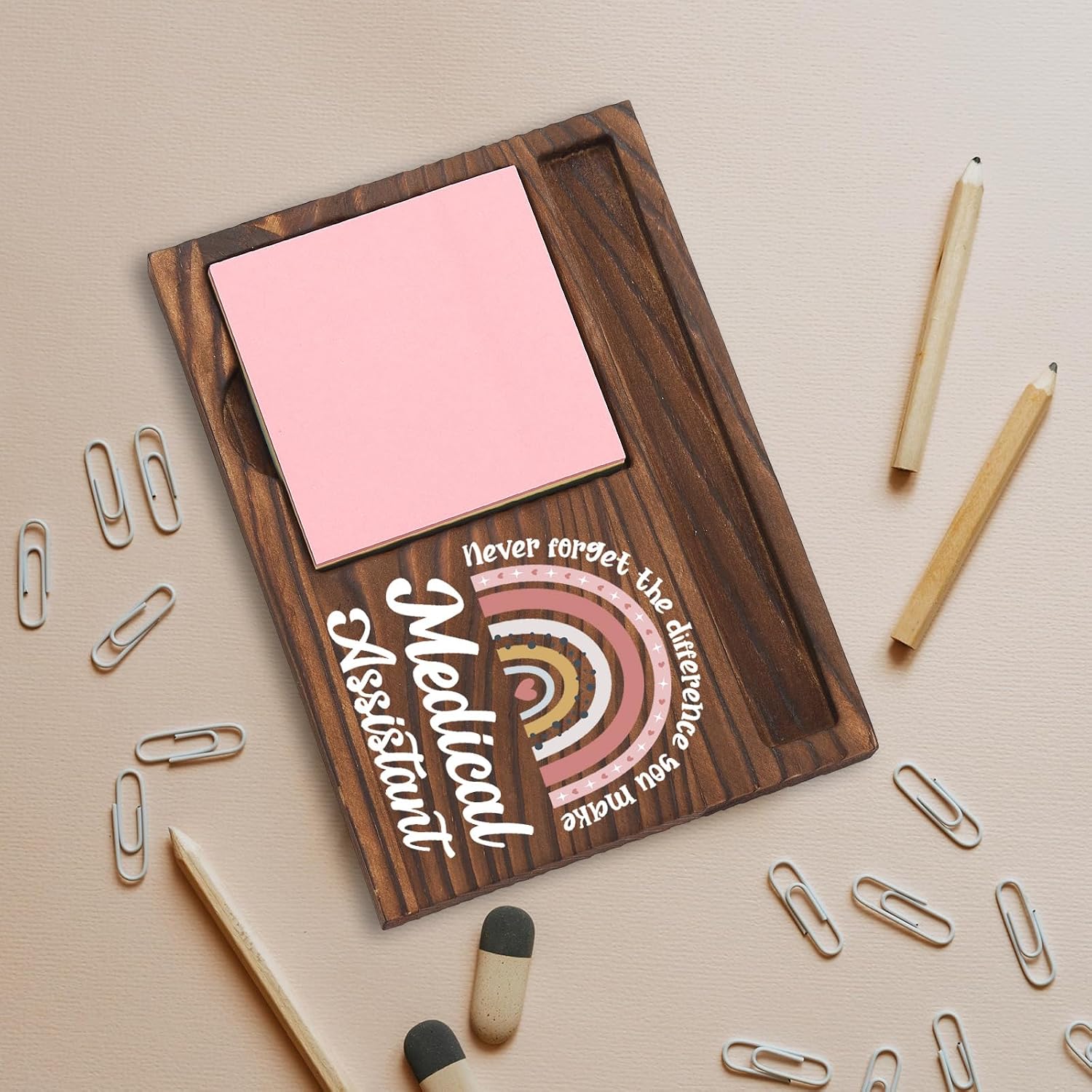 Medical Assistant Gifts, Thank You Appreciation Gifts for Medical Assistant Week Graduation Birthday Christmas Office Desk Self-Stick Note Pad Holders SBB31