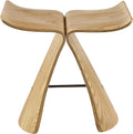Euro Style Fleur End Table | Sculptural Ribbon-Curve Silhouette Butterfly Design | Easy-Reach Compact Side Table for Snacks, Drinks, Remote, Magazine or Living Essentials | Natural Ash Veneer
