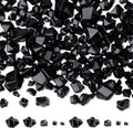 700 Pcs Black Fake Crushed Ice Rocks 5 Sizes Acrylic Diamonds Crystals Gems Vase Fillers for DIY Craft Photography Props Aquarium Tank Table Scatter Home Decoration