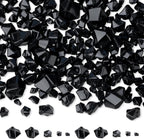 700 Pcs Black Fake Crushed Ice Rocks 5 Sizes Acrylic Diamonds Crystals Gems Vase Fillers for DIY Craft Photography Props Aquarium Tank Table Scatter Home Decoration