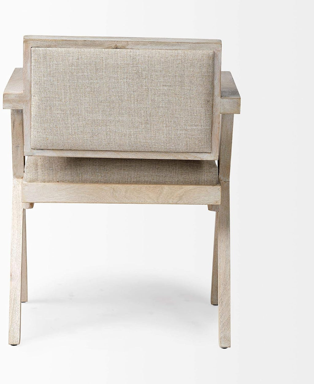 Mercana Furniture & Decor Director's Chair Topanga II by Mercana Armchair, 23.0L x 22.0W x 31.5H, Whitewashed | Cream