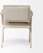 Mercana Furniture & Decor Director's Chair Topanga II by Mercana Armchair, 23.0L x 22.0W x 31.5H, Whitewashed | Cream