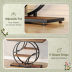 Huuger Modern Console Table, 41.3 Inch Sofa Table with Artistic Curved Metal Frame, Narrow Entryway Table for Hallway, Living Room, Behind Couch, Rustic Brown