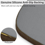 Shinnwa Dining Chair Cushions Set of 4, High-Resilience Foam Windsor Seat Pads, Kitchen Chair Cushions with Ties & Textured Cover, 4 Pack, 16.5 x 15.5 x 2, Dark Brown