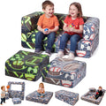 Cvortll Modular Kids Play Couch, Glow in Dark Kids Sofa, Child Sectional Sofa, Toddler Play Couch Fold Out Kid Sofa for Playroom & Bedroom Furniture for Boys Girls, Ball