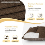 Chair Cushions for Dining Chairs Set of 4 Durable D-Shaped Seat Cushions with Non-Slip Backing Secure Ties Thick Cozy Seat Pad for Kitchen Dining Room Office(18x16.5x3in Coffee)