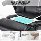 ESTRUCO Big and Tall Office Chair 500lbs Wide Seat Executive Office Desk Chair High Back Computer Gaming Chair,Flip-Up Armrest,Lumbar Support Computer Chair for Heavy People(Brown,Classical)