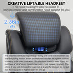 Big and Tall Office Chair 750lbs, Executive Office Chair with Adjustable Headrest&Lumbar Airbag Support, PU Leather High Back Heavy Duty Desk Chair 5D Flip Arms, Ergonomic Thick Spring Cushion, Black