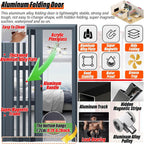 Interior Sliding Barn Door, Accordion Folding, Single/Double Bedroom Divider for RV Mobile Home, -1 80x80in(203.2x203.2cm)