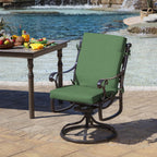 Arden 2-Pack Patio Dining Outdoor Chair Cushions, 20x44, Rain-Proof Seat Pad, Fade-Resistant Outdoor Cushion Bright Moss Green Leala