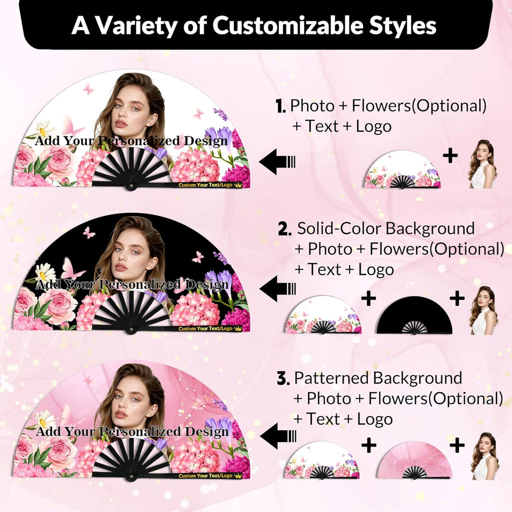 Personalized Line Dance Popping Fan personalized hand fans Custom Decorative Folding Fans with Picture Text for Wedding (1)