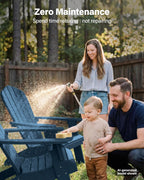 YEFU Oversized Adirondack Chair with Cup-Holder,Plastic Outdoor Fire Pit Chair, Weather Resistant, Poly Lumber Chair, Used in Patio, Lawn, Deck,Heavty Duty,Weight Capacity 450lbs-Navy Blue