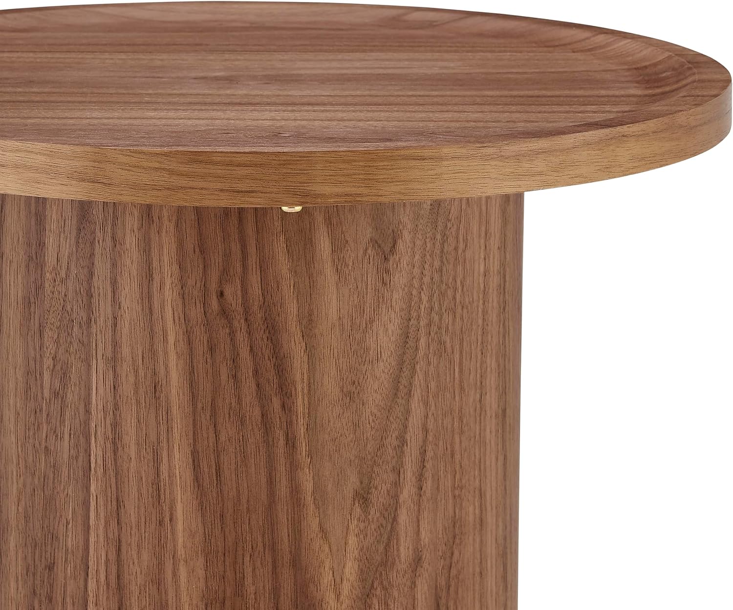 Euro Style Boden 24" End Table | Modern Minimalist Sculptural Accent Table | Ideal for Home, Office, or Lounge Spaces | Walnut