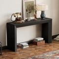 Elegant Console Table,Fireplace Design,Simple and Functional with Wood Veneer Top,for Hallway, Living Room, or Entryway