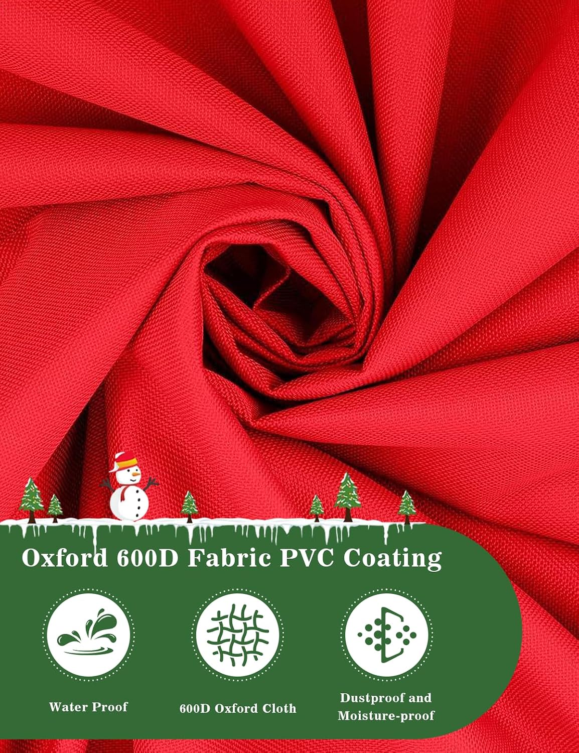 Christmas Tree Storage Bag – Fits Up to 7.5 Ft Xmas Tree, 600D Oxford Fabric, Waterproof & Tear-Resistant Material with Reinforced Handles and Zippers & Card Slot, Protects from Dust & Moisture