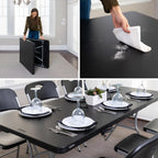 LIFETIME 6-Foot Fold-in-Half Table, Light Commercial Folding Table, Black