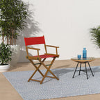 Casual Home 18" Director's Chair Honey Oak Frame with Red Canvas