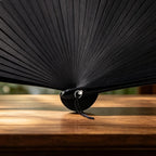 8.27 Inches Bamboo Folding Hand Fan, Chinese Japanese Retro Style Portable Quiet Fan, Elegant Gift for Women, Black