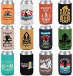 12 Pack Bigfoot Can Cooler Sleeves – Big Foot Sasquatch Gifts, Neoprene Collapsible Beer Can Sleeves for Parties, Camping, BBQ – Bigfoot Gifts for Men & Outdoor Lovers