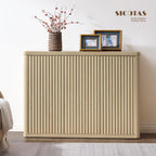 SICOTAS Buffet Cabinet with Storage Accent Sideboard with 3 Doors Modern 46.6" Wide Credenza Fluted Buffet Table Media Console Cabinet Entryway Cabinets for Living Room Kitchen Dining Room Hallway