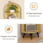 VECELO Large Corner Shelf - 66.93" Tall 5-Tier Organizer, Modern Corner Bookshelf for Display & Storage, Home Decor for Living Room, Bedroom, Natural Wood
