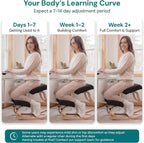 NYPOT Ergonomic Kneeling Chair with Adjustable Seats - Knee Chair for Posture Correction & Kneel Rocking Stool for Desk - Back Pain Relief and Support for Home and Office